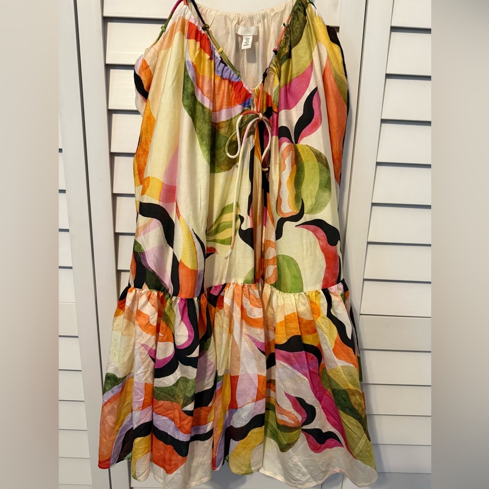 H&M Multicolor Abstract Mini Dress